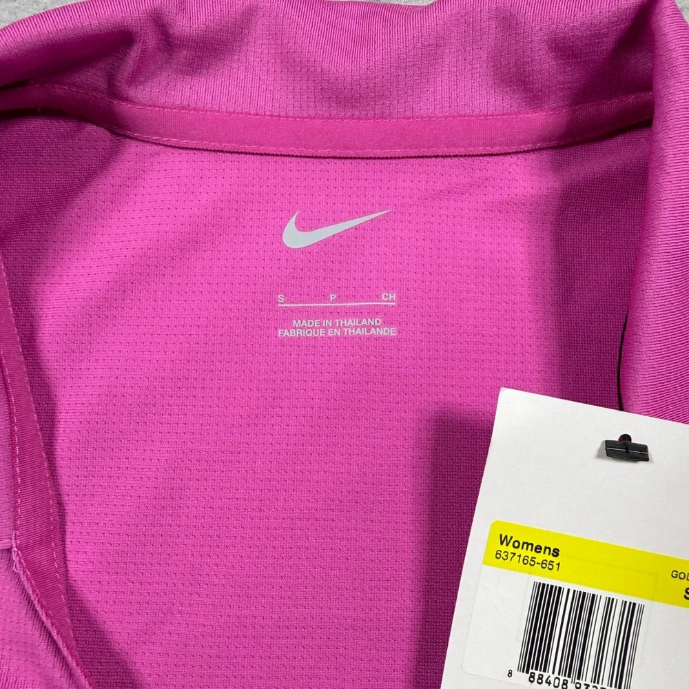 Nike Golf Miami Polo Shirt Womens Small Pink Short Sleeve V-Neck Athletic Top